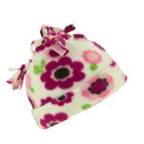 Girls Flower Power Fleece Hat