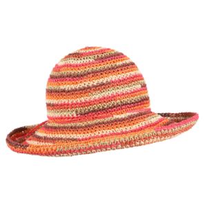 Womens Cabana Stripe Straw Hat