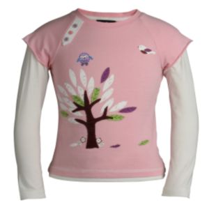 Girl's Button Tree T-Shirt