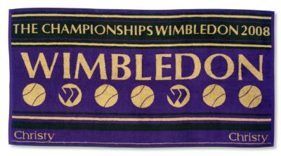 Wimbledon 2008 Mens Championships Towel - Green/Purple