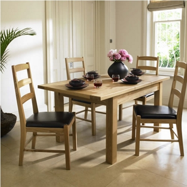 Small extending table and 4 chairs