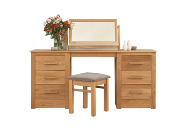 Double pedestal dressing table only