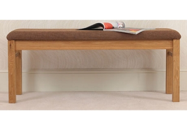 Fully upholstered bedroom bench