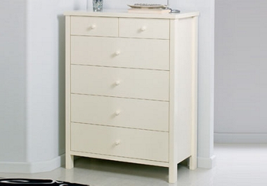 Ivory 4 plus 2 drawer chest