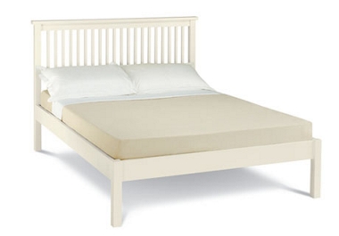 Ivory 4``nd#39; (double) bedstead with low foot end