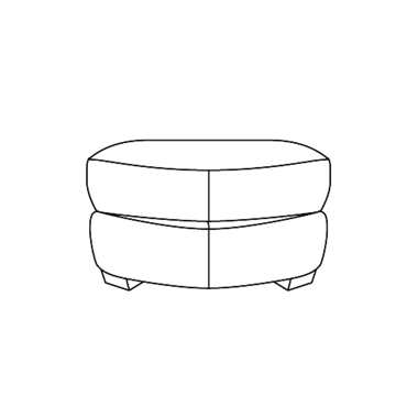 Agua Half moon footstool