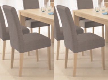 brompton Pair (2) of fabric dining chairs