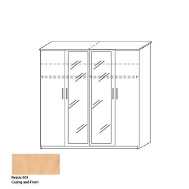 Unbranded Broadway. 4 door wardrobe with 2 mirrors 7407