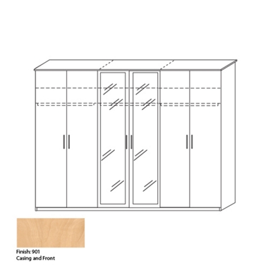 Unbranded Broadway. 6 door wardrobe with 2 mirrors 7409