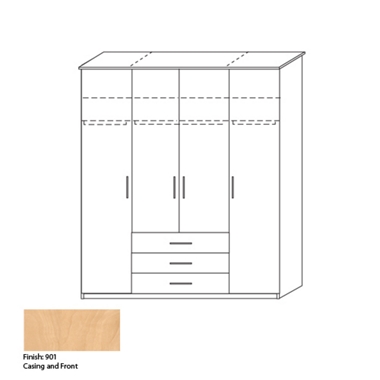 Unbranded Broadway. 4 door combi wardrobe 7411