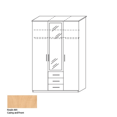 Broadway. 3 door combi wardrobe with centre