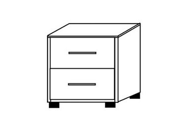 Broadway. 2 drawer bedside cabinet