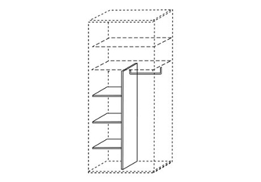 Broadway. Interior wardrobe shelving, divider and rail system 36377/001