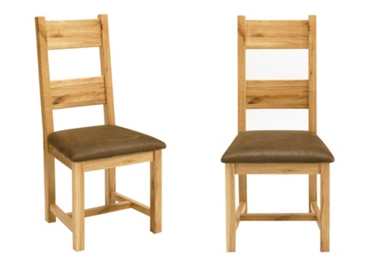 Unbranded Bask Pair (2) of wooden dining chairs