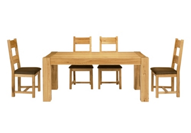 Unbranded Bask Dining table and 4 wooden chairs only