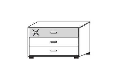 £249 Chicago Bedroom 3 drawer wide chest 4633