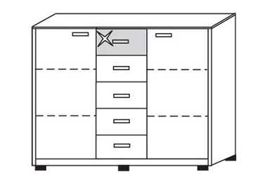 £439 Chicago Bedroom Combi chest 4644