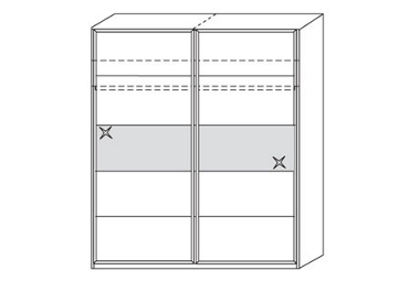 chicago Bedroom 2 door sliding wardrobe 4660