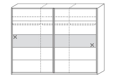 chicago Bedroom 2 door sliding wardrobe 4663