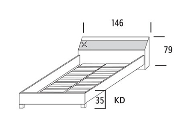 chicago Bedroom 46 (double) bedstead 4725