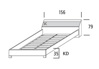 chicago Bedroom 5 (king size) bedstead 6499