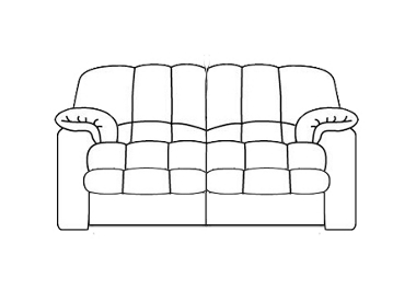 G Plan Chloe (Fabric) 2 seater double manual recliner sofa (C)