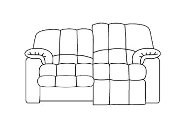 Chloe (Fabric) 2 seater (LHF) power recliner sofa (C)