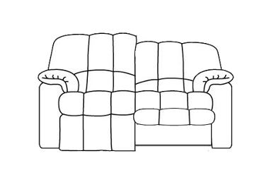 Chloe (Fabric) 2 seater (RHF) power recliner sofa (C)