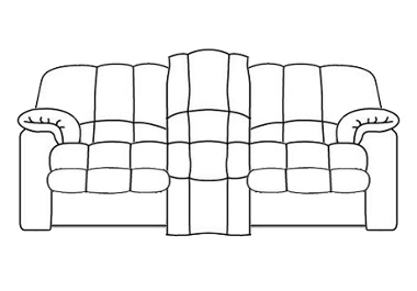 G Plan Chloe (Fabric) 3 seater double manual recliner sofa (C)
