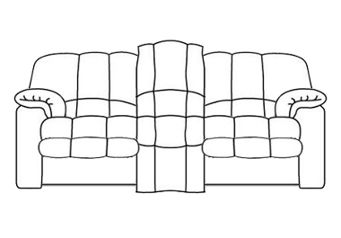 Unbranded G Plan Chloe (Fabric) 3 seater double manual recliner sofa (C)