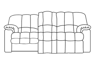 Unbranded G Plan Chloe (Fabric) 3 seater (LHF) power recliner sofa (C)