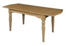 Extending dining table with turned leg