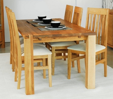 copenhagen Table with 4 slat back chairs only