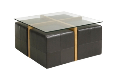 Coffee table with store away seats
