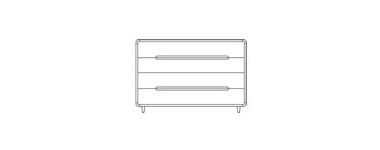 eclipse 4 drawer low dresser