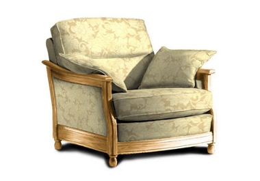 Bergere Easy chair with fabric sides (E)