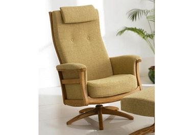Ercol Gina Recliner Chair Fabric recliner chair with headrest (E)