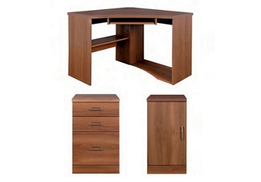 Exeter Corner desk with filing cabinet and