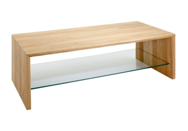 Coffee table with glass