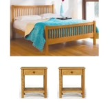 Havana GREAT BED DEAL!  5' (150cm) bedstead with 2 bedside cabinets