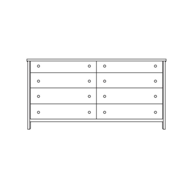 Unbranded Havana 8 drawer dresser