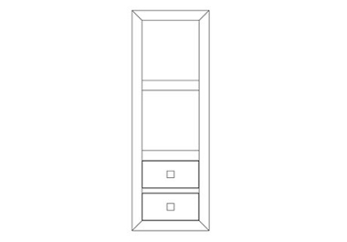 harlequin Narrow bookcase
