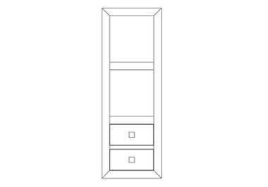 harlequin Narrow bookcase