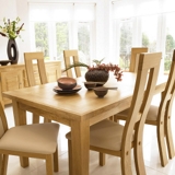 Horizon Extending table (180cm x 100cm) & 4 Riva leather seat chairs