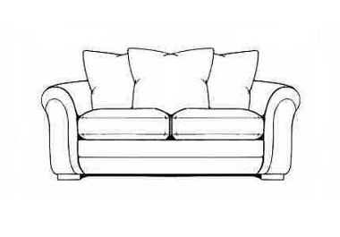 2 seater casual back sofa