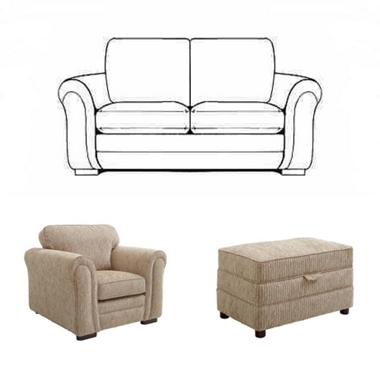GREAT SOFA DEAL! 2 str classic back sofa, chair with stool offer