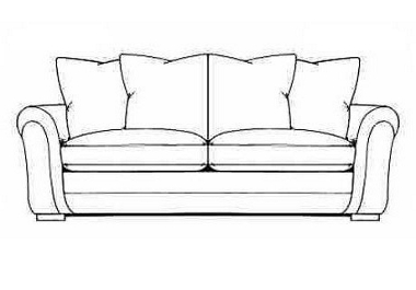 jackson 3 seater casual back sofa