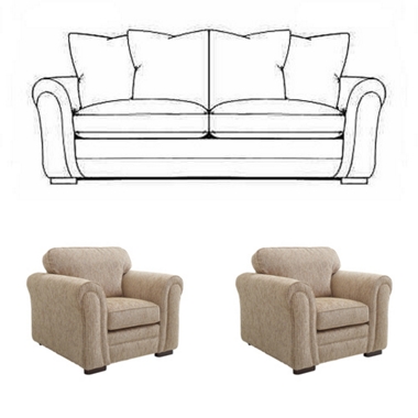 GREAT SOFA DEAL! 3 str casual back sofa with 2 chairs offer