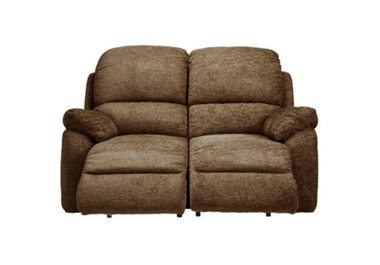 Unbranded Leona (Fabric) 2 seater sofa with 2 manual recliners