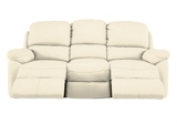 Leona (Leather) 3 seater sofa with power recliners